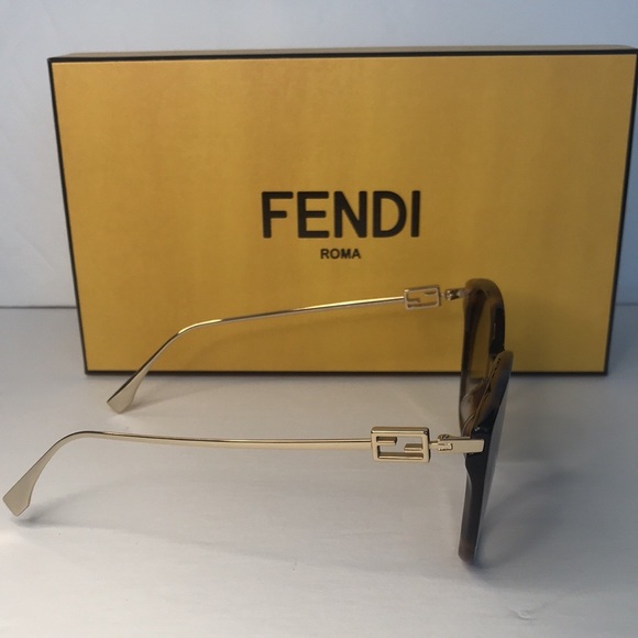 NEW FENDI FE40047I 55F WOMEN’S SUNGLASSES FENDI FE 40047I BROWN EYEWEAR FENDI - Picture 7 of 16